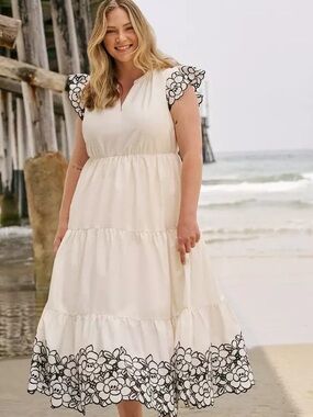 Torrid Belle Isle Tiered Maxi Dress, Size 16 - NWT